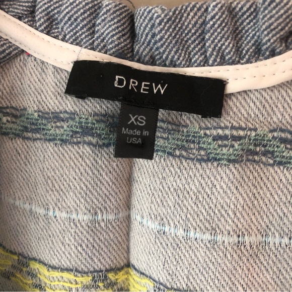 Drew Chambray Neon Embroidered Top - Picture 3 of 6